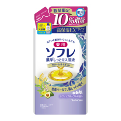 薬用ソフレ 濃厚しっとり入浴液 つめかえ10%増量