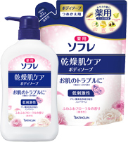 薬用ソフレ スキンケアボディソープ ふわふわフローラルの香り