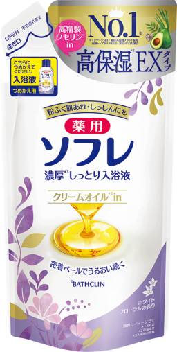 薬用ソフレ 濃厚しっとり入浴液 ホワイトフローラルの香り - 株式会社