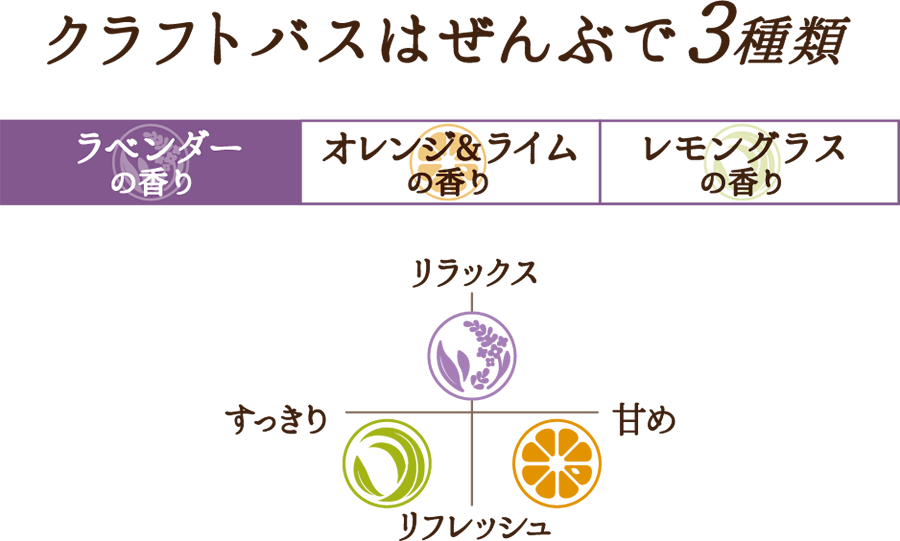 クラフトバスはぜんぶで3種類